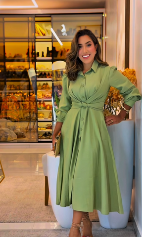 Vestido em Linho Marrant