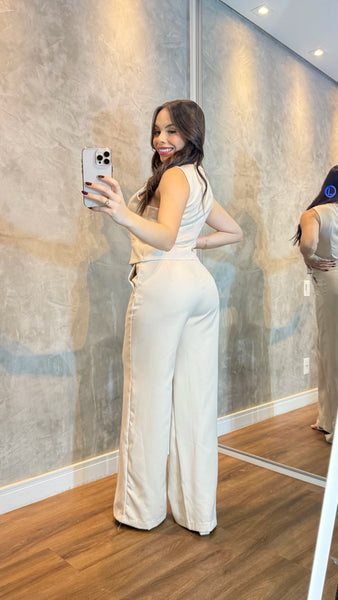 Conjunto Mariana colete e calça alfaiataria